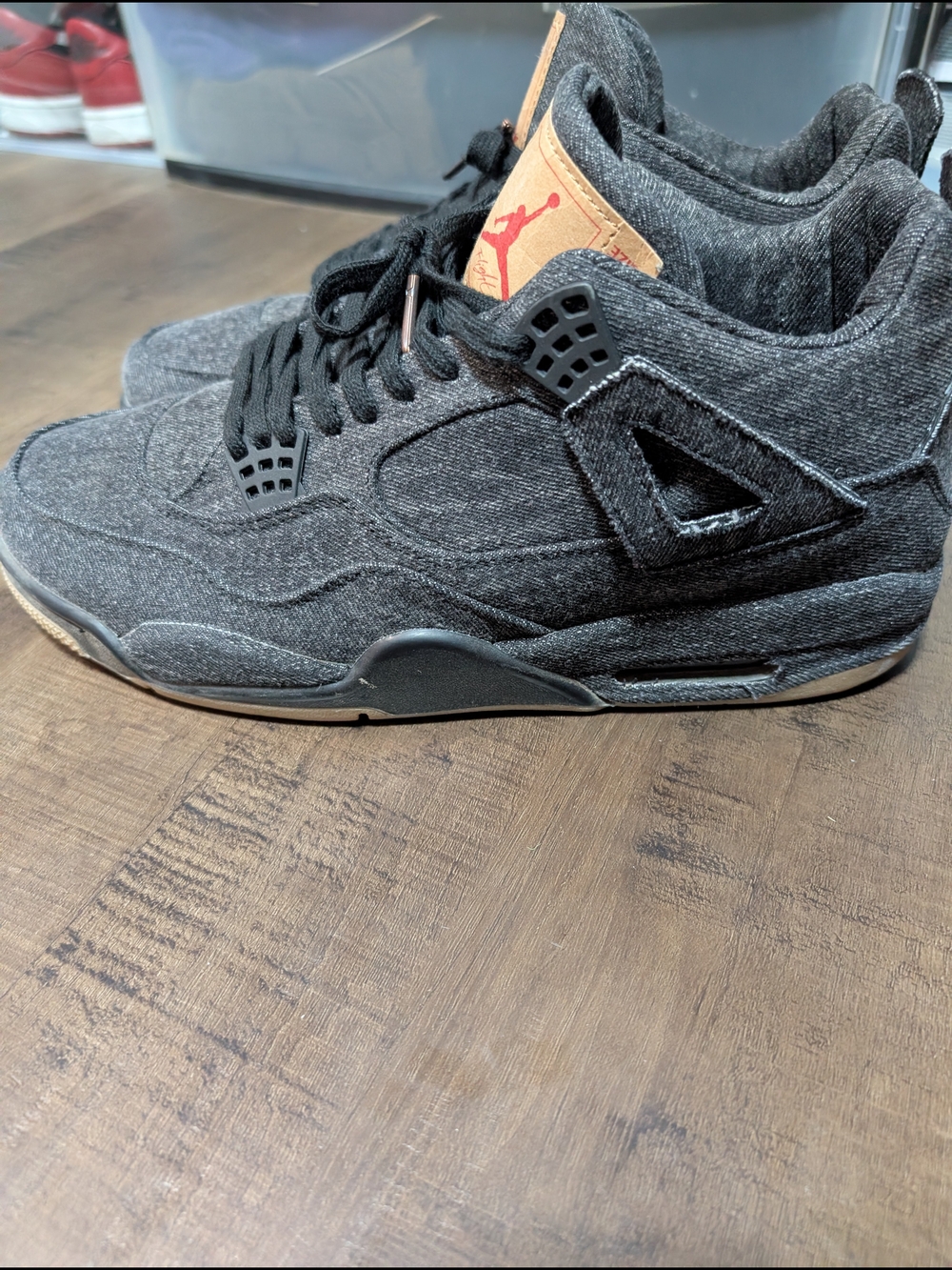 Air Jordan 4 x Levi's Black Denim - Picture 3 of 9